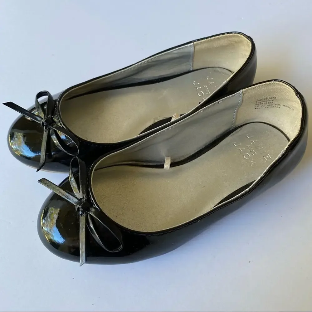 Janie and Jack Ballet Flats Girls Size 10 patent leather little girls dress shoe